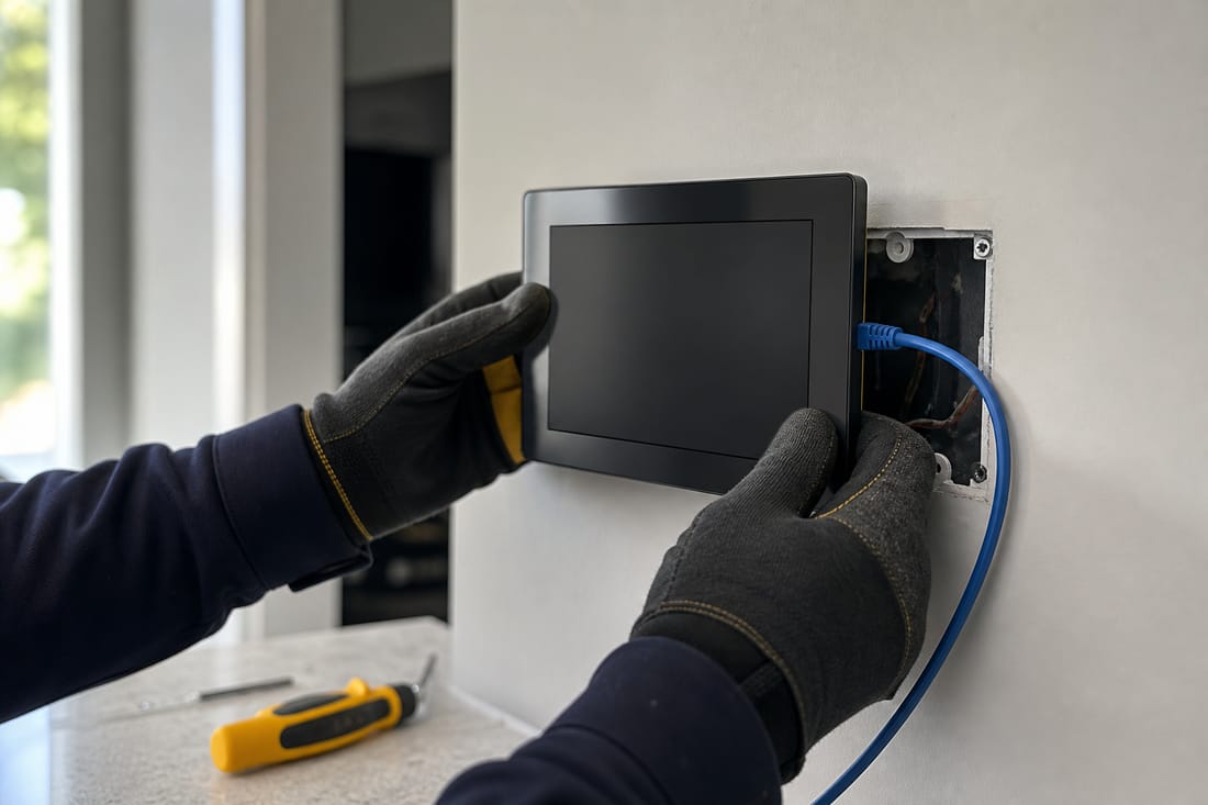 Exemple : installation d'un panneau de contrôle domotique