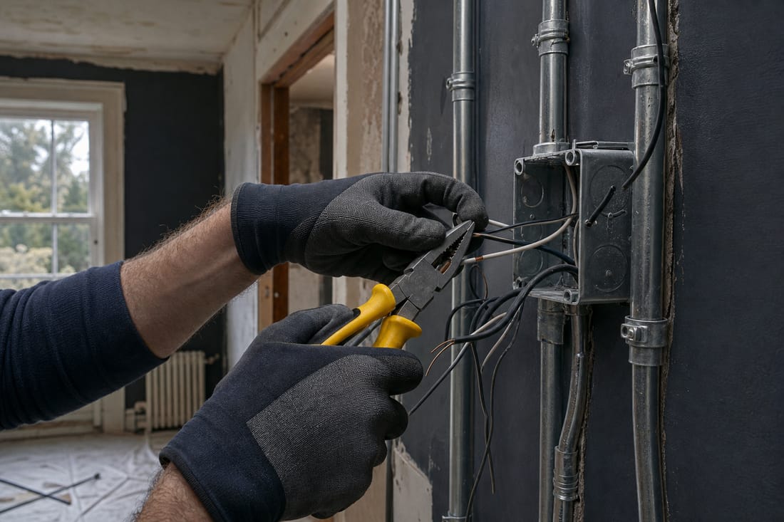 Exemple : rénovation de câblage en conduit
